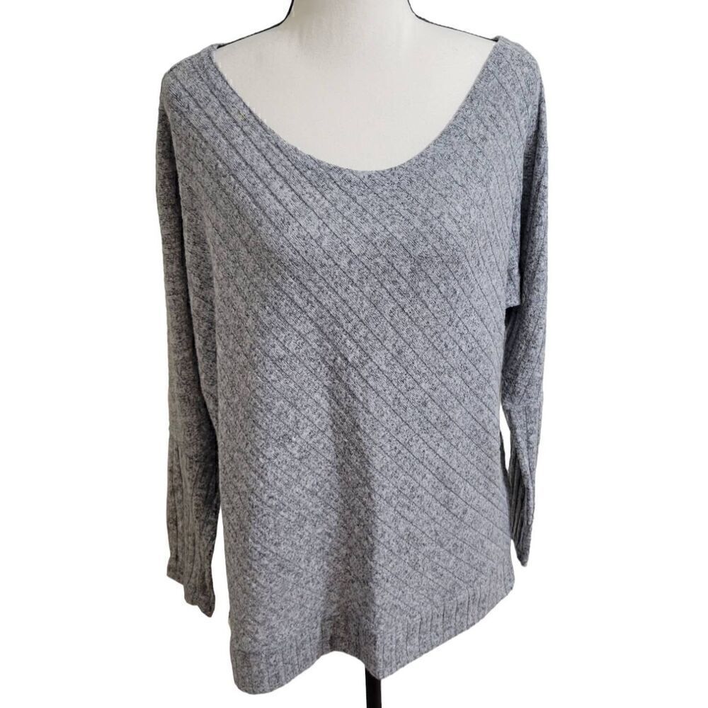Juicy Couture Light Sweater Top  3/4 Sleeve Soft Casual Gray Sz M